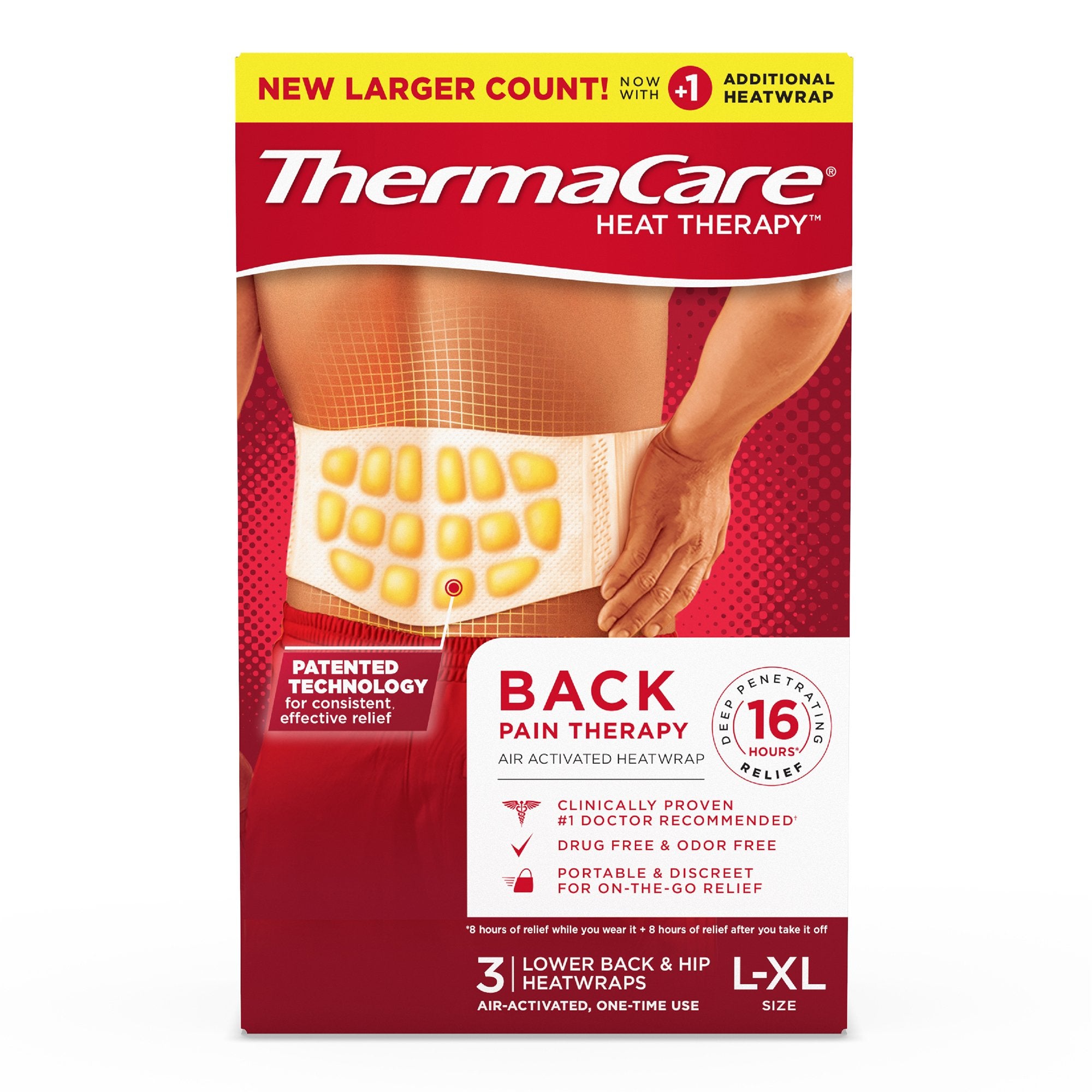 THERMACARE HEATWRAPS 3/PK per box ( Size L-XL)