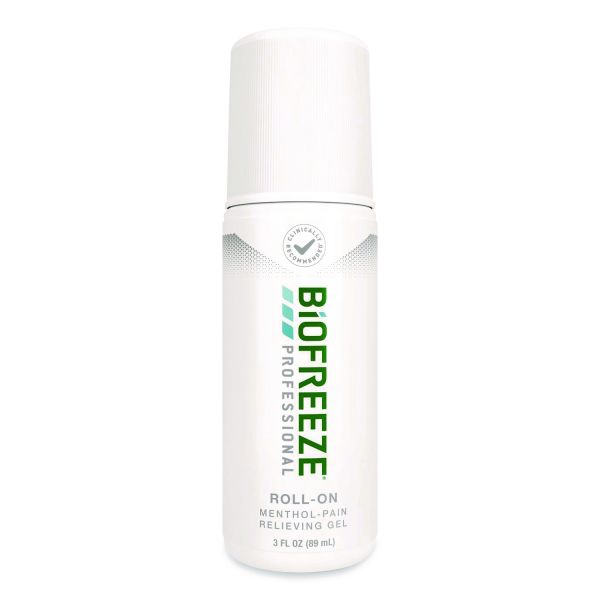 Biofreeze® Gel tópico de mentol profesional con concentración del 5 % para el alivio del dolor, 85 g (roll-on)