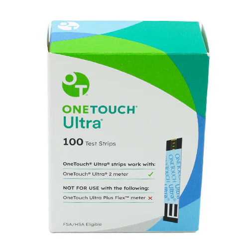 OneTouch Ultra Blood Glucose Test Strips 100/Bx