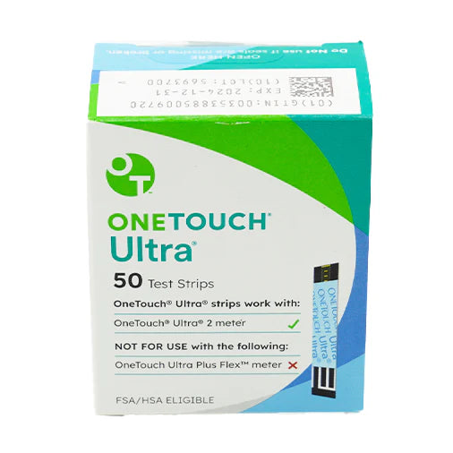 OneTouch Ultra Blood Glucose Test Strips 50/Bx