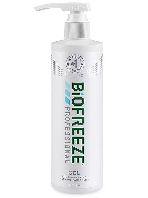 Topical Pain Relief Biofreeze® Professional 5% Strength Menthol Topical Gel 16 oz.