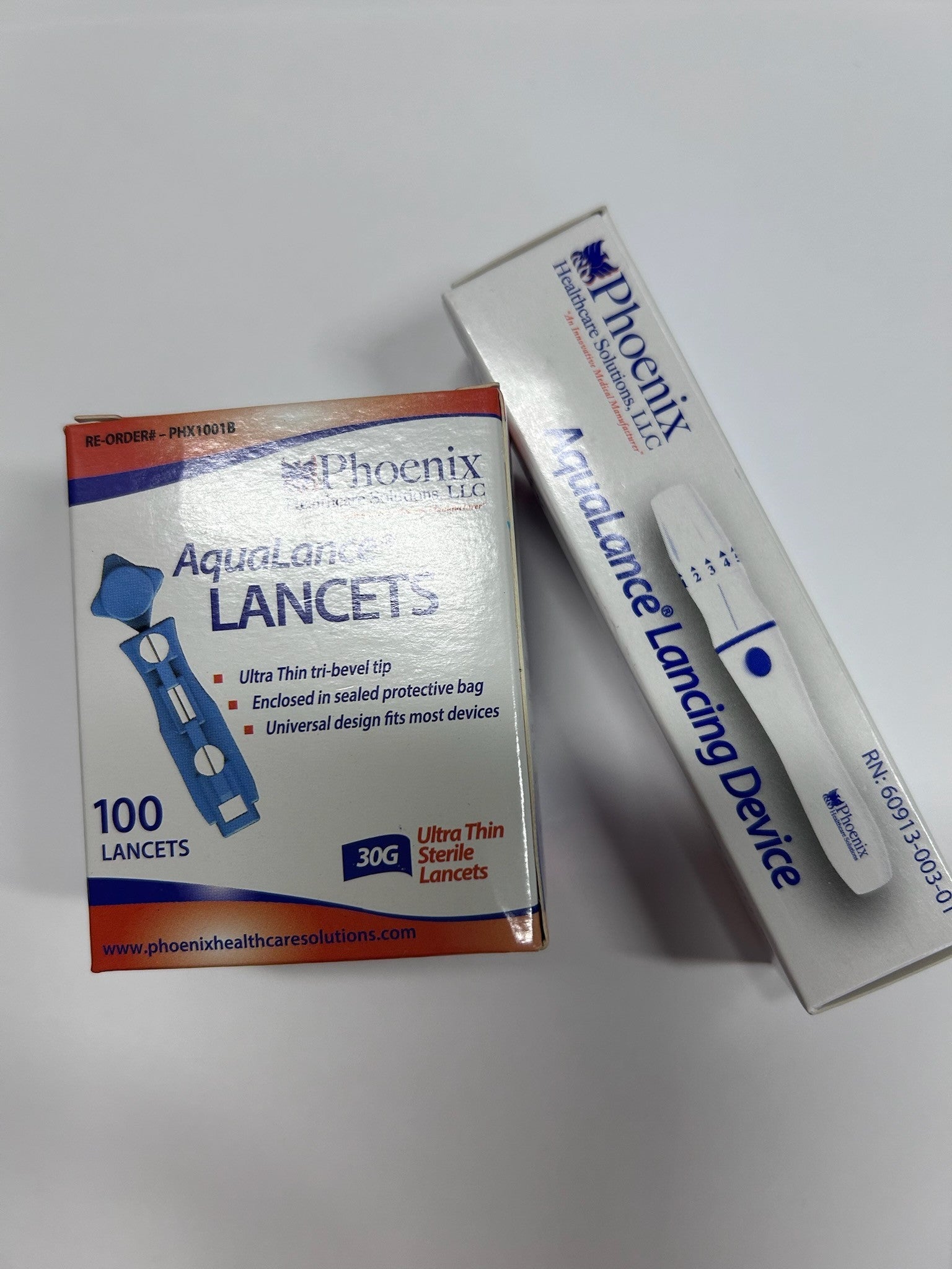 Aqualance Lancing Device & 100 lancets (2 Pack)
