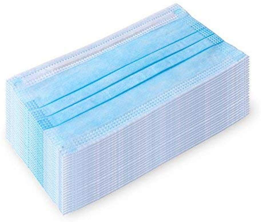 3-Ply Disposable Face Masks with Elastic Ear Loops – Packs (Various Quantities)