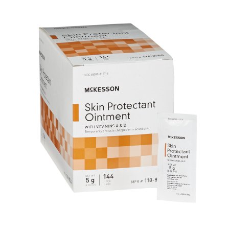 Ungüento protector de piel McKesson, sin perfume, paquete individual de 5 gramos (144 paquetes por caja)
