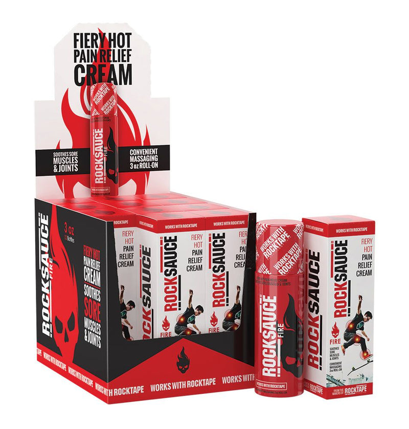 RockSauce Fire Hot Pain Relief Cream by RockTape  3 OZ