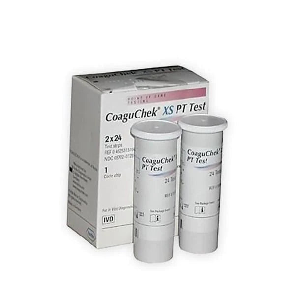 CoaguChek XS PT/INR Test Strip 2x24/Bx by Roche Diagnostics