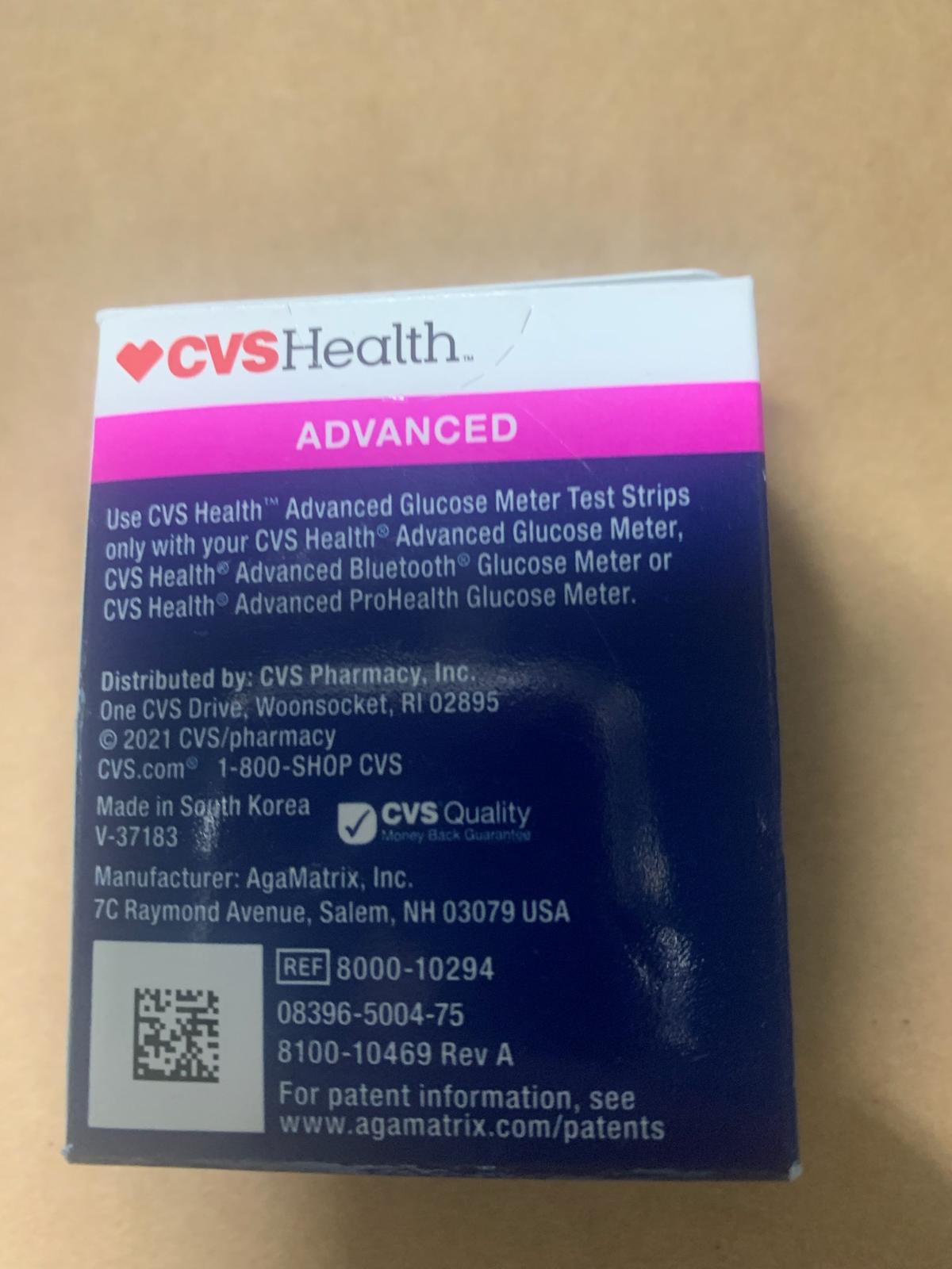Tiras reactivas para glucosa CVS Health Advanced (50 unidades)