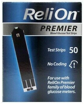 Relion Premier Test Strips 50CT
