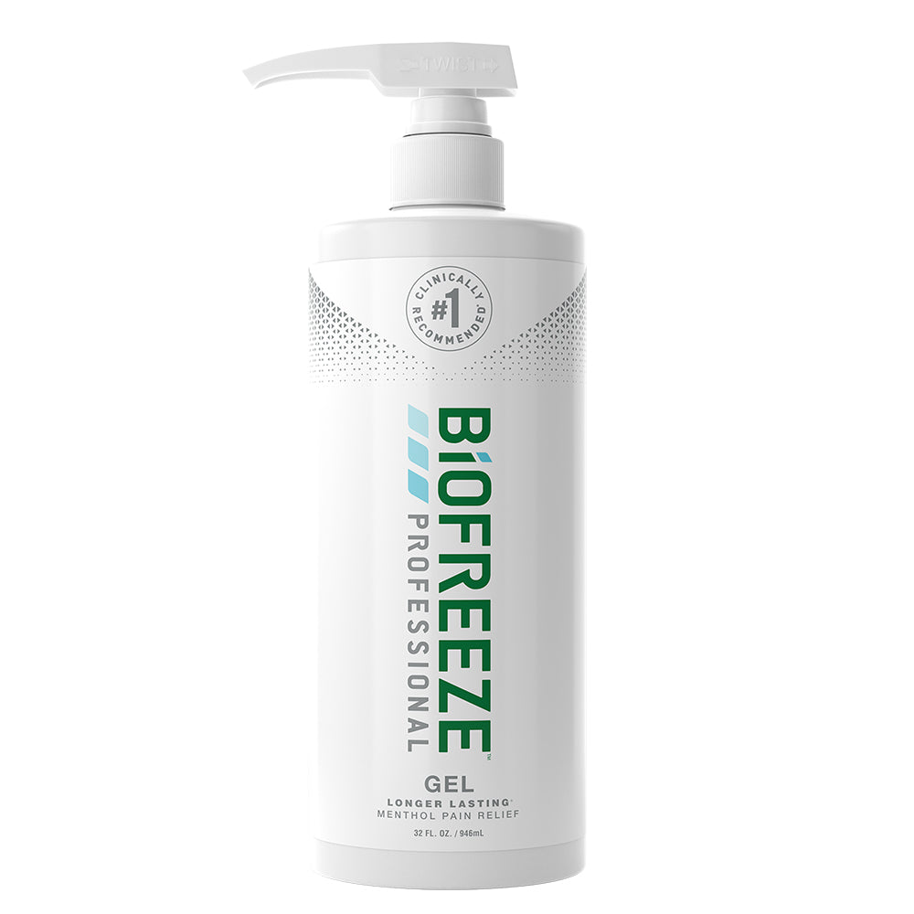 局部止痛 Biofreeze® 专业 5% 强度薄荷醇外用凝胶 32 盎司