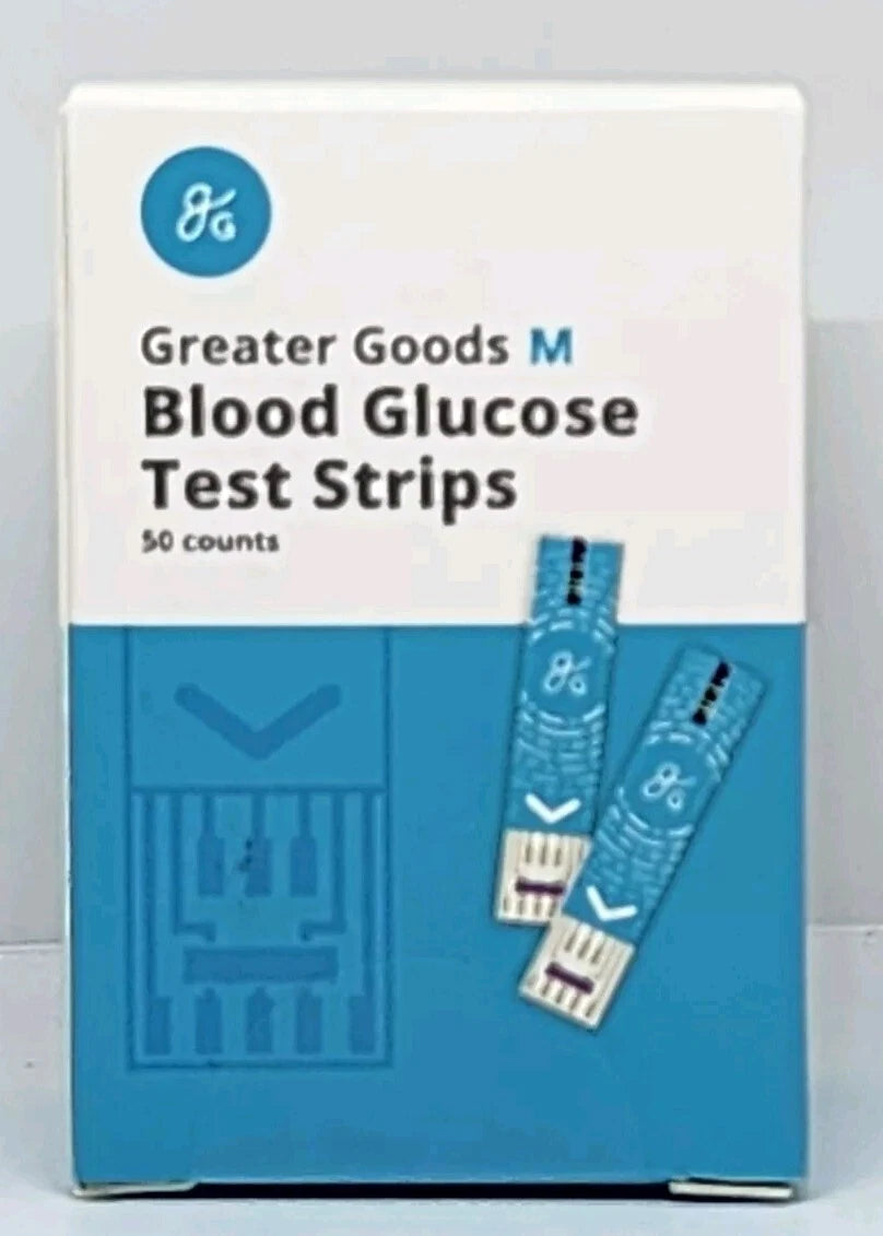 Greater Goods Model 0011 Blood Glucose Test Strips 100 Count New