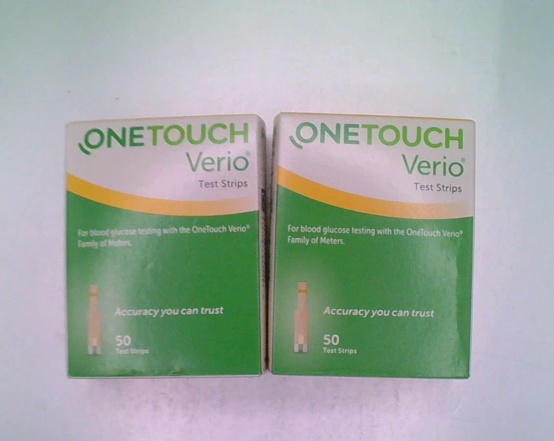 Strips, Made for Blood Glucose Test,Compatible with V"erio Pack of 50 * 2 (FREE  Bare Meter (Limited Time Offer)