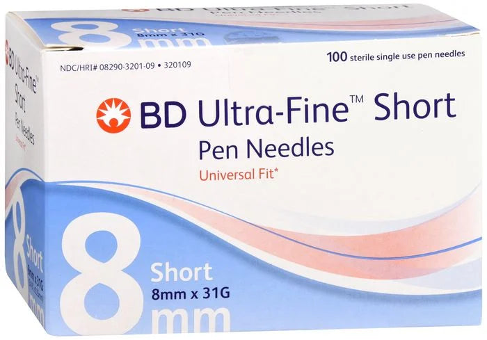 BD Nano Ultra-Fine Pen Needles  8MM x 31G  (Expiration date: 2029-2030)