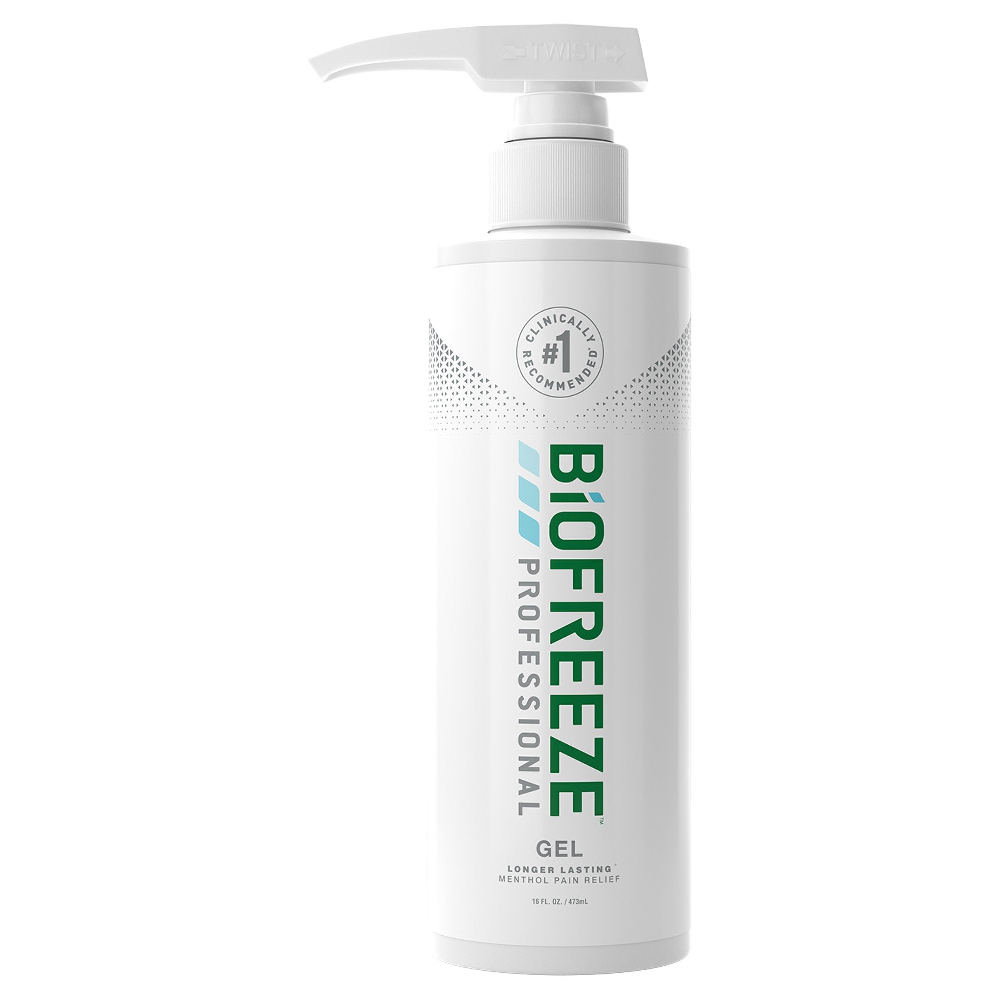 局部疼痛缓解 Biofreeze® 专业 5% 强度薄荷醇局部凝胶 16 盎司。