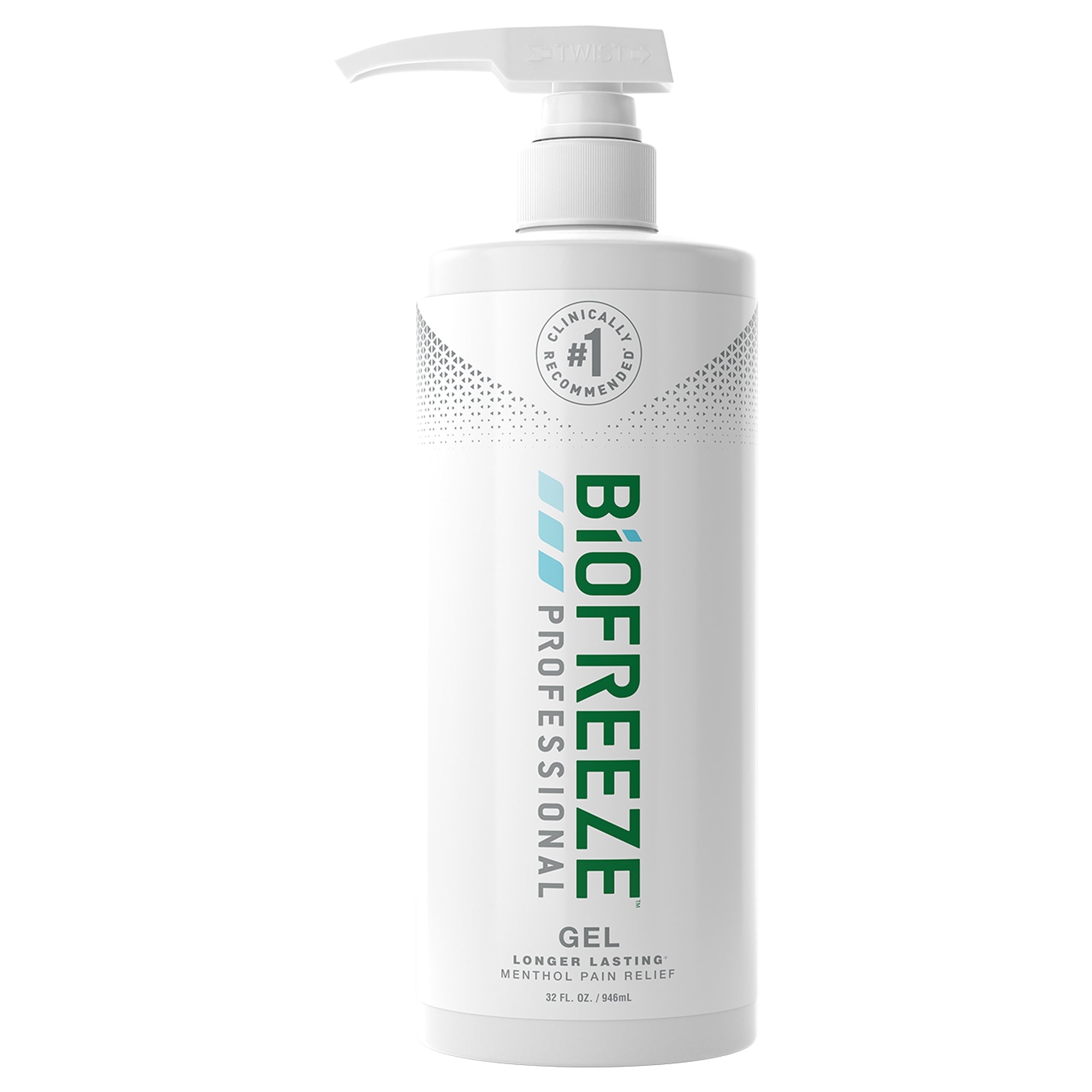 局部疼痛缓解 Biofreeze® 专业 5% 强度薄荷醇局部凝胶 32 盎司。