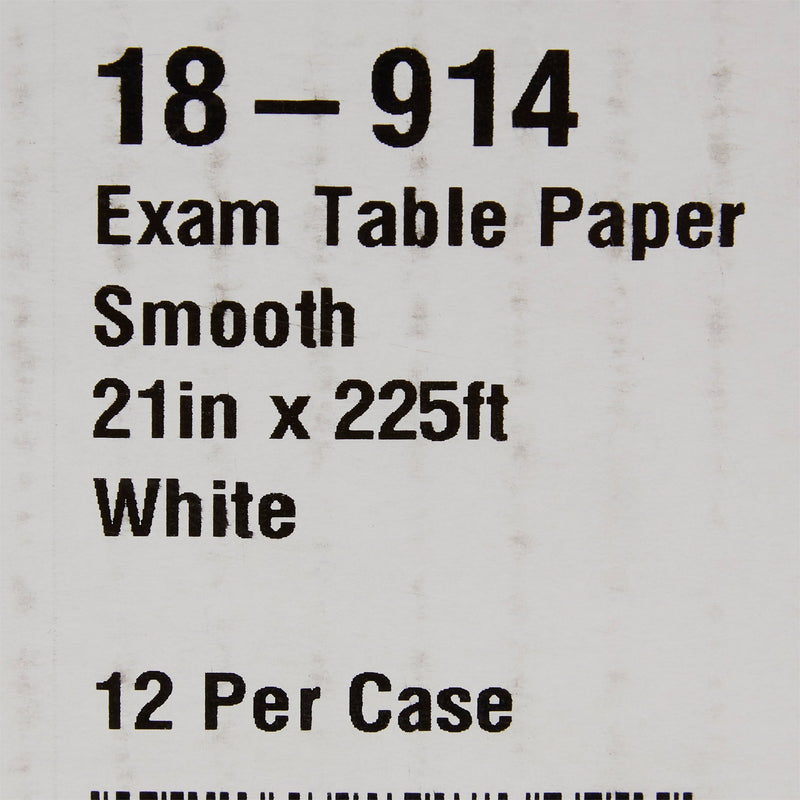 Exam Table Paper 21 Inch White Smooth