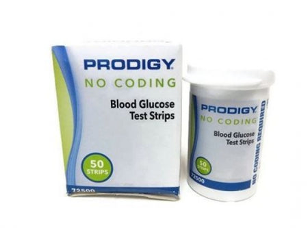 Prodigy Blood Glucose Test Strips, 50CT