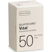 Glucocard Vital Blood Glucose Test Strips, 50CT