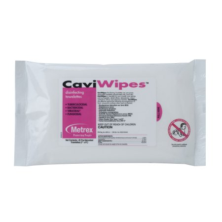 CaviWipes™ 表面消毒剂预湿酒精基手动拉式湿巾 45 片装软包装酒精香味非无菌