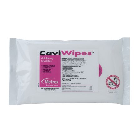 CaviWipes™ Surface Disinfectant Premoistened Alcohol Based Manual Pull Wipe 45 Count Soft Pack Alcohol Scent NonSterile