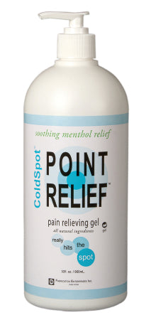 局部疼痛缓解 Point Relief® ColdSpot™ 0.06% - 12% 强度薄荷醇/水杨酸甲酯局部凝胶 32 盎司。 