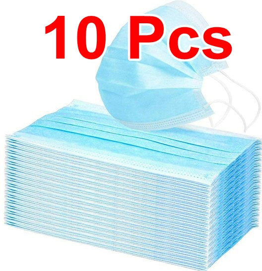Face Mask With Elastic Ear Loop 10Pcs