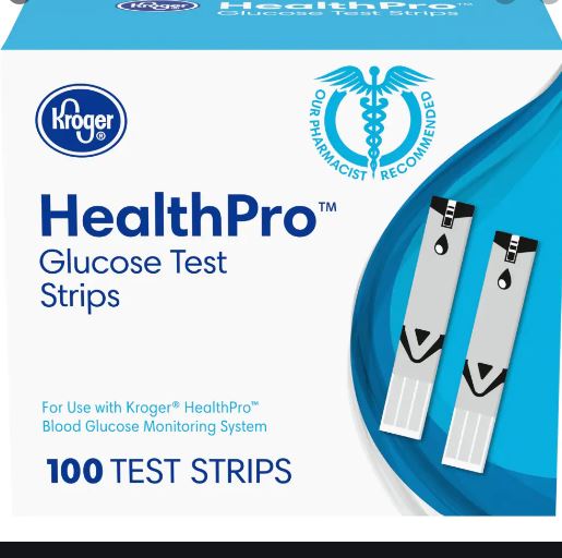 Kroger HealthPro 血糖测试条 50 片。