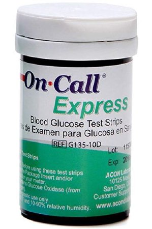 On-Call Express Blood Glucose Test Strips 50ct/bx & On-Call Lancets 30G 100ct/bx Sterile
