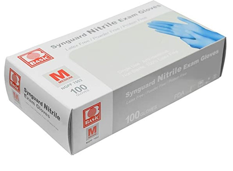Synguard Nitrile Exam Gloves MEDIUM