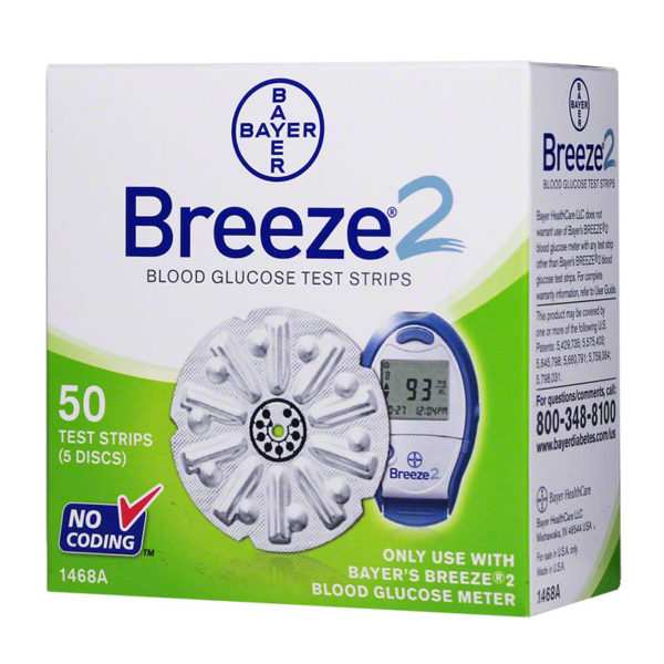 Bayer Breeze 2 Test Strips 50ct/  EXPIRED