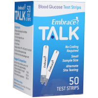 Embrace Talk Blood Glucose Test Strips, 50CT