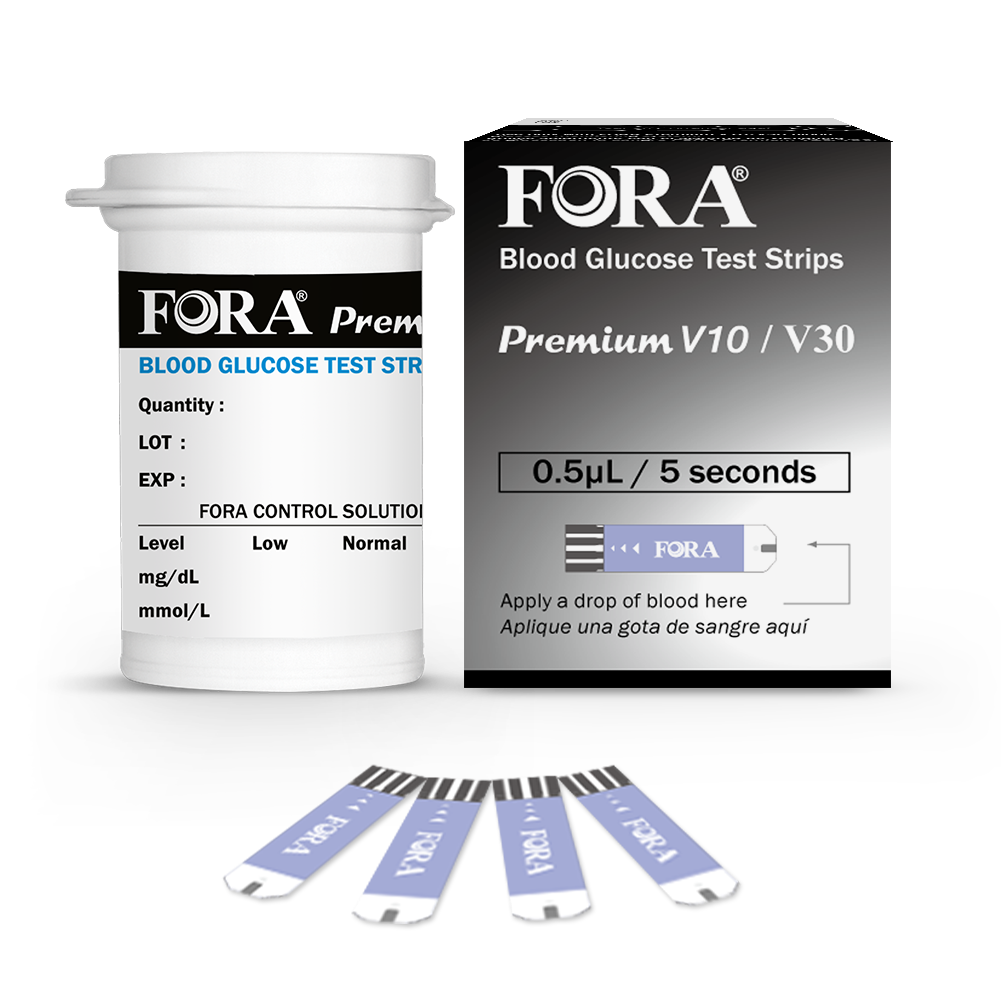 Fora Premium V10/V30 Blood Glucose Test Strips 50 CT Medical