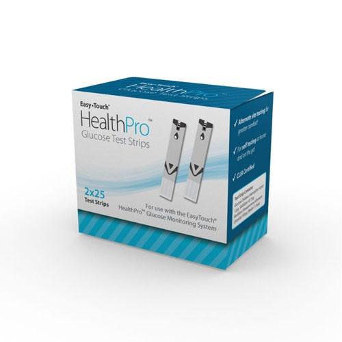 Tiras reactivas de glucosa Easy Touch HealthPro - 50 unidades/caja (vencidas el 18/08/2021)